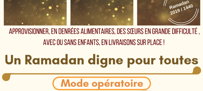 Opération Une femme un panier : Ramadan 2019/1440 Opération Une femme un panier : Ramadan 2019/1440